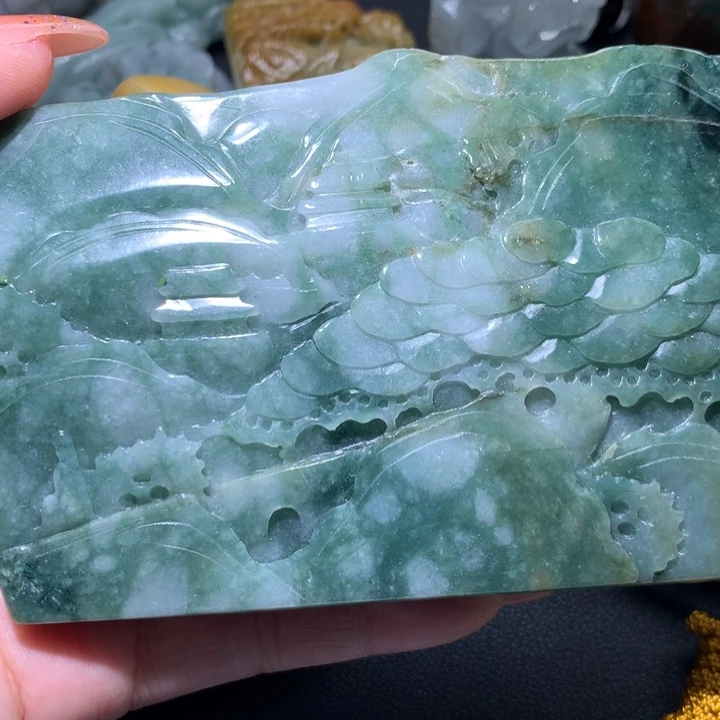 翡翠未镶嵌颈饰保真天然A货翡翠