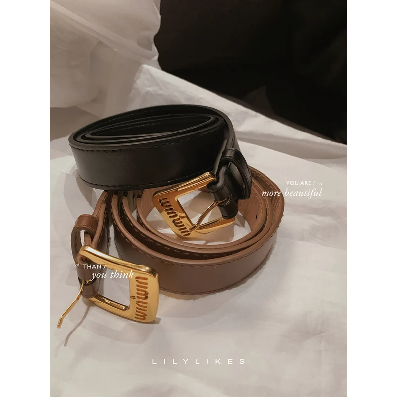 Lilylikes—“miu系腰带”搭配加分max！ 甜酷风金色扣头腰带