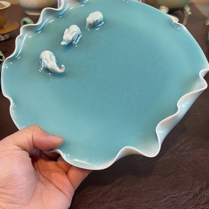 三***笑瓷片龙泉青瓷福利青瓷