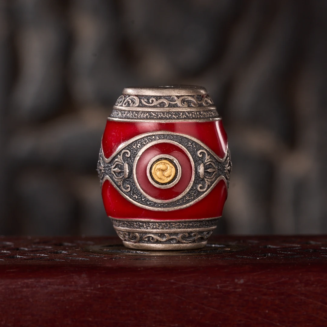 吊坠925银 【云丹拉姆】丨银镶达洛单珠多样性发其一