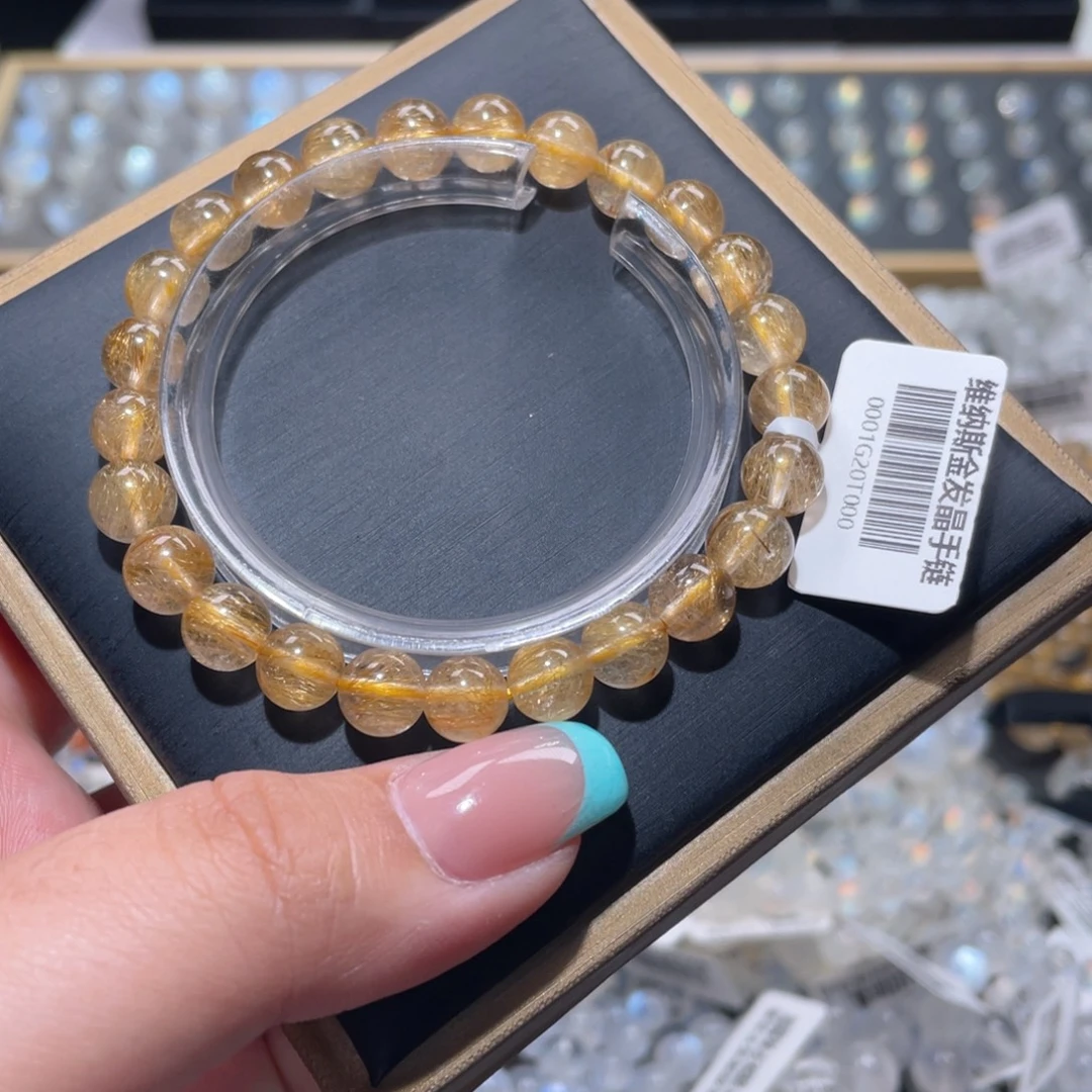 未镶嵌手链水晶维纳斯金发晶手链8mm