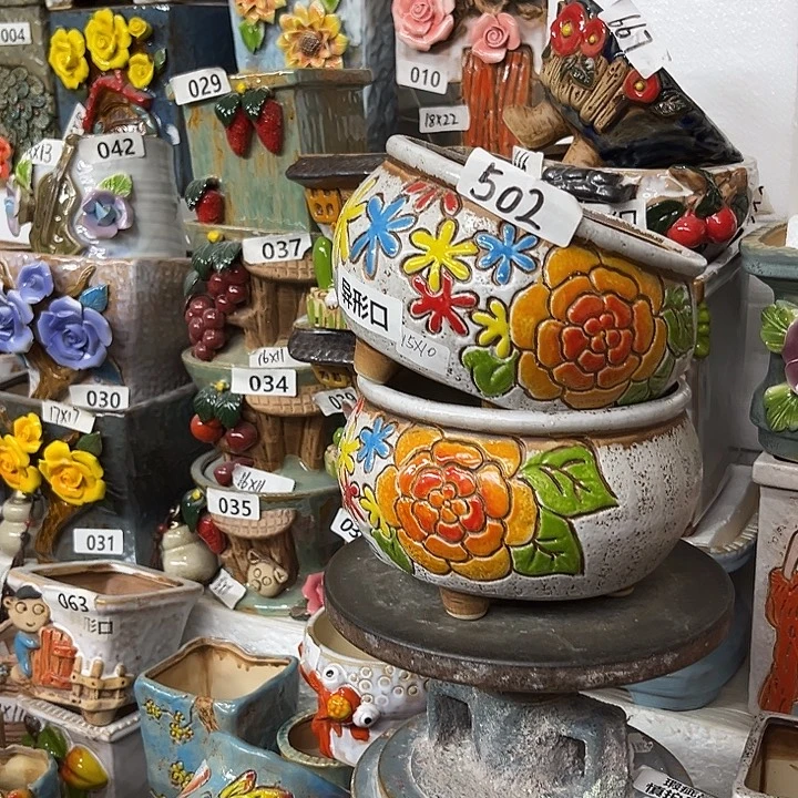 粗陶材质多肉花盆