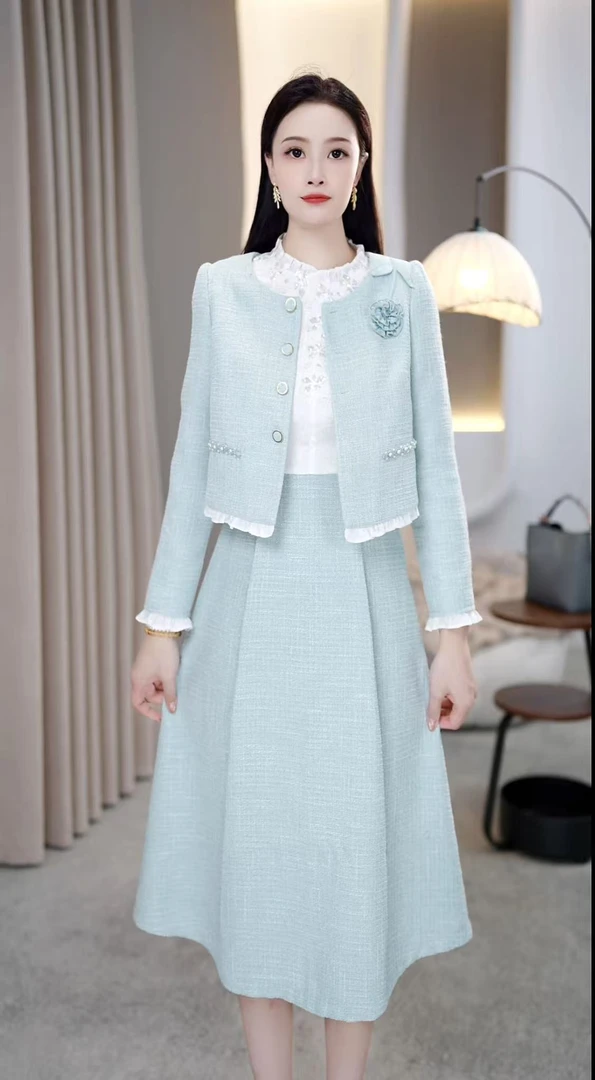 【依铭服饰】X277 #  两件套 百搭 气质 早秋 减龄 连衣裙