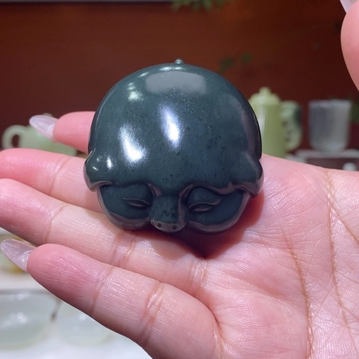 未镶嵌和田玉摆件青玉福猪微瑕福利