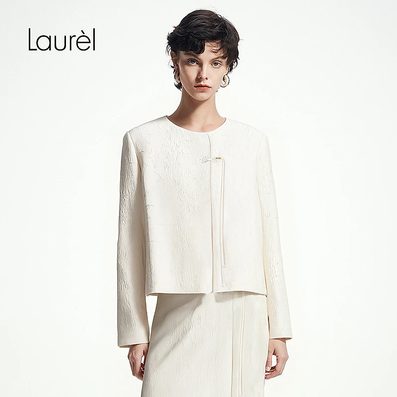 Laurel劳芮25春新款新中式白瓷提花外套女LWD361W00200