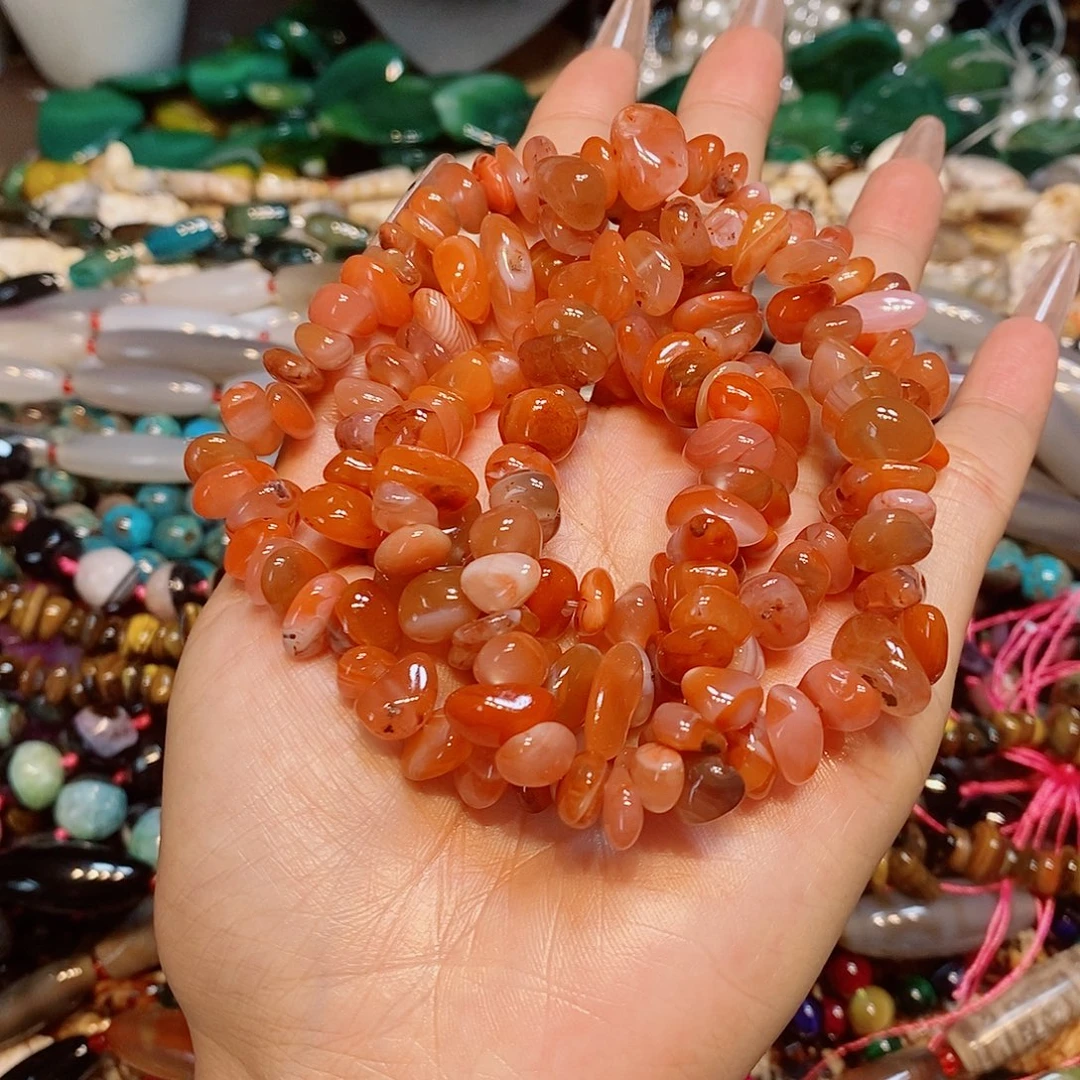 玛瑙/玉髓散珠天然南红绕手4圈