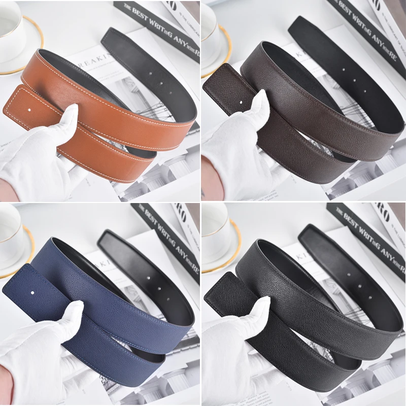 4.0/4.2cm替换带身无头皮带男真皮不带头40无扣打孔针扣腰带条