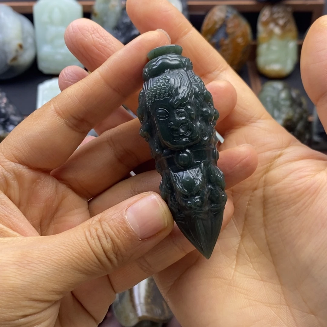 和田玉未镶嵌挂件