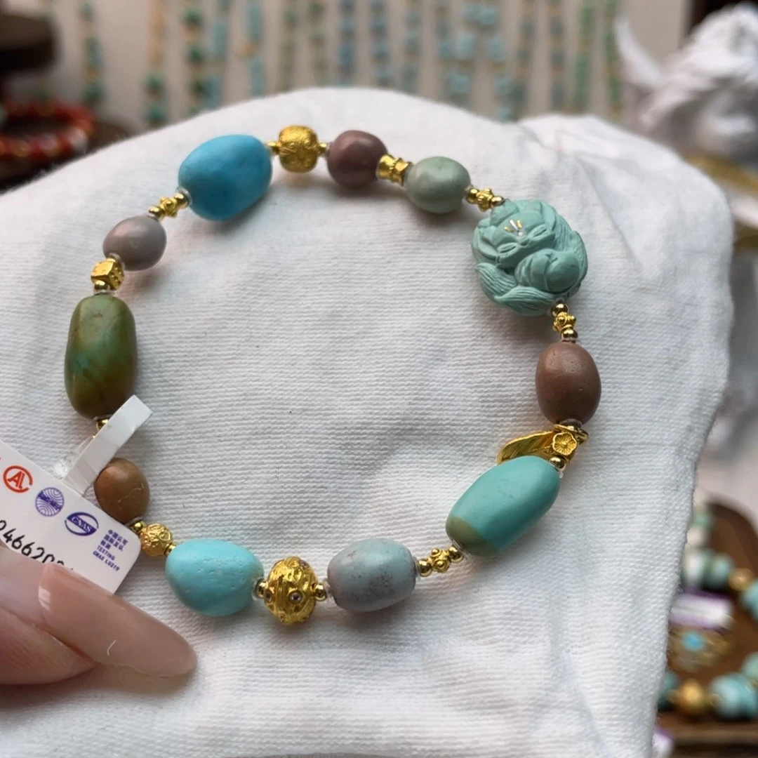 绿松石手链银S925镶嵌