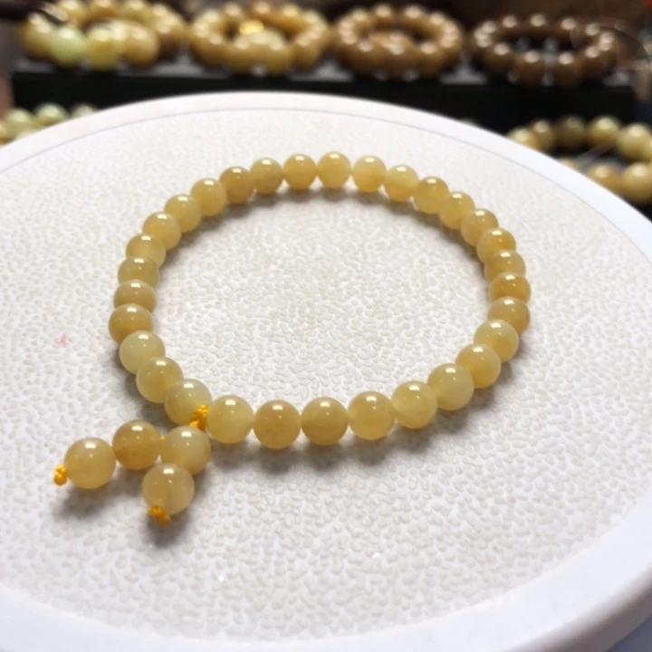 和田玉手串未镶嵌卡6