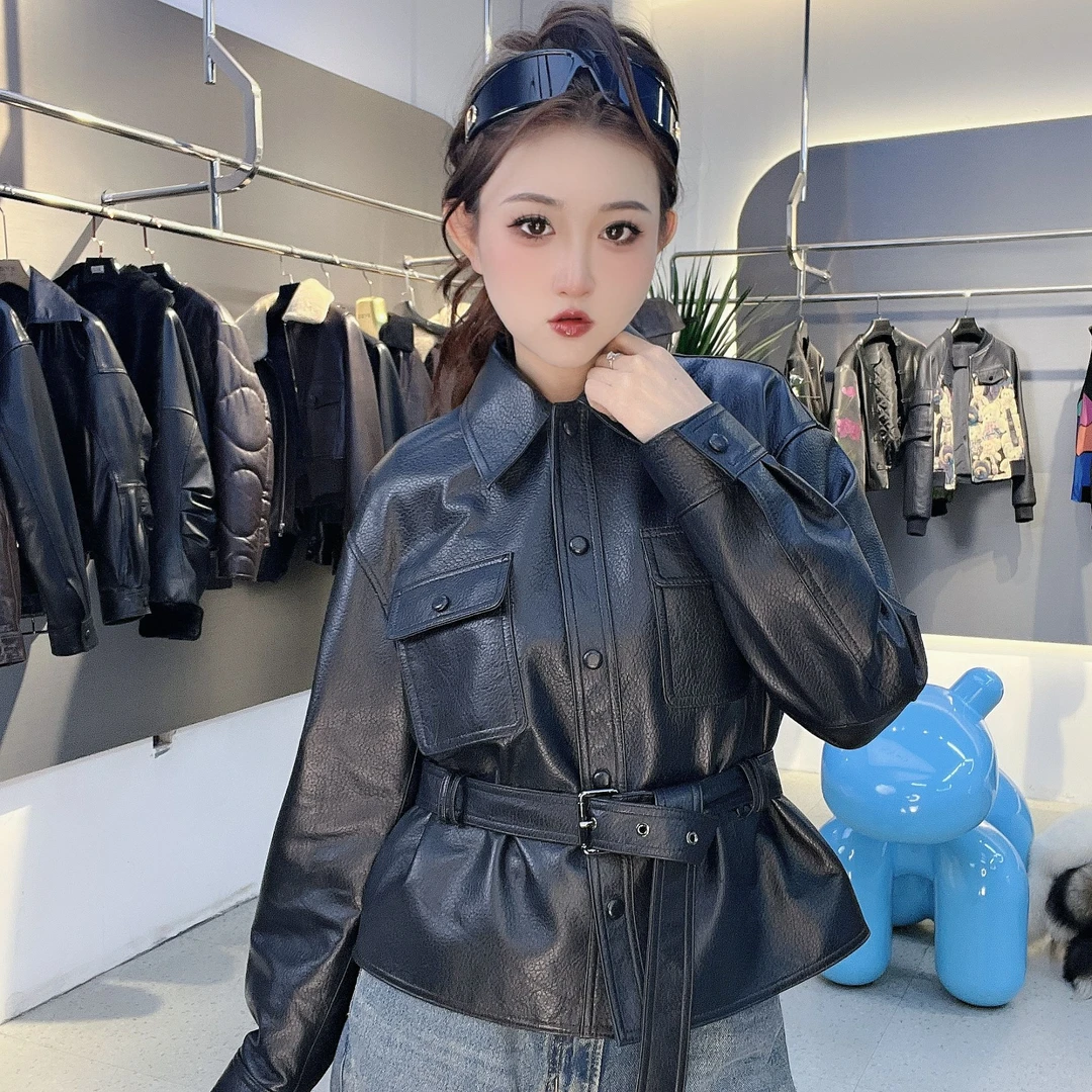 【彤彤优选】25海宁新款绵羊皮泡皮外套杨树林同款女士外套-9978