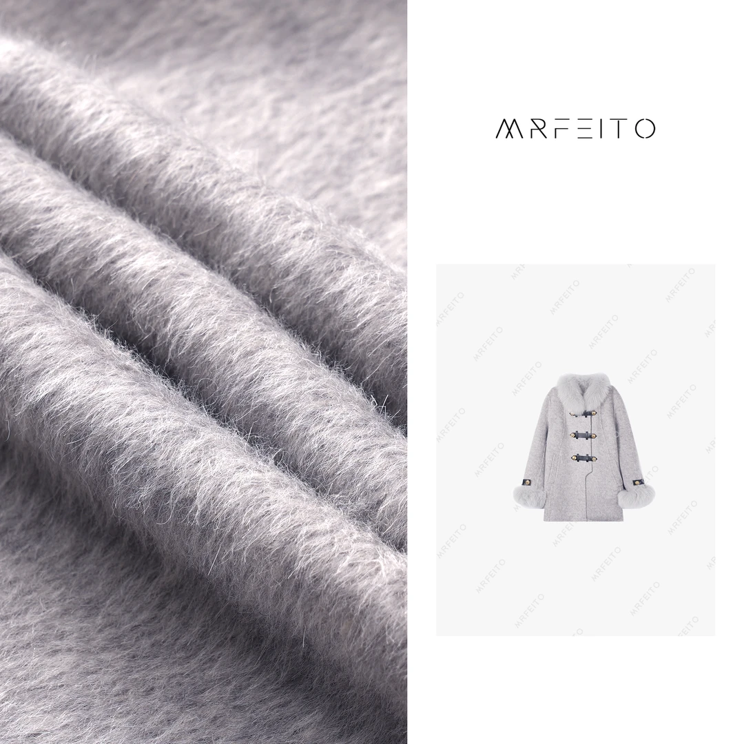 【济州恋歌】狐狸毛双面呢金扣名媛大衣外套H1012DY01Q28748