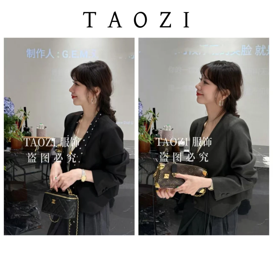 09888  【南油高定】气场控必入外套设计师正肩显瘦新款西装上衣