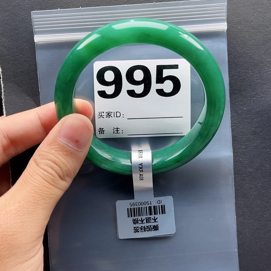 石英质玉（非洲翠）未镶嵌手镯61圈口995