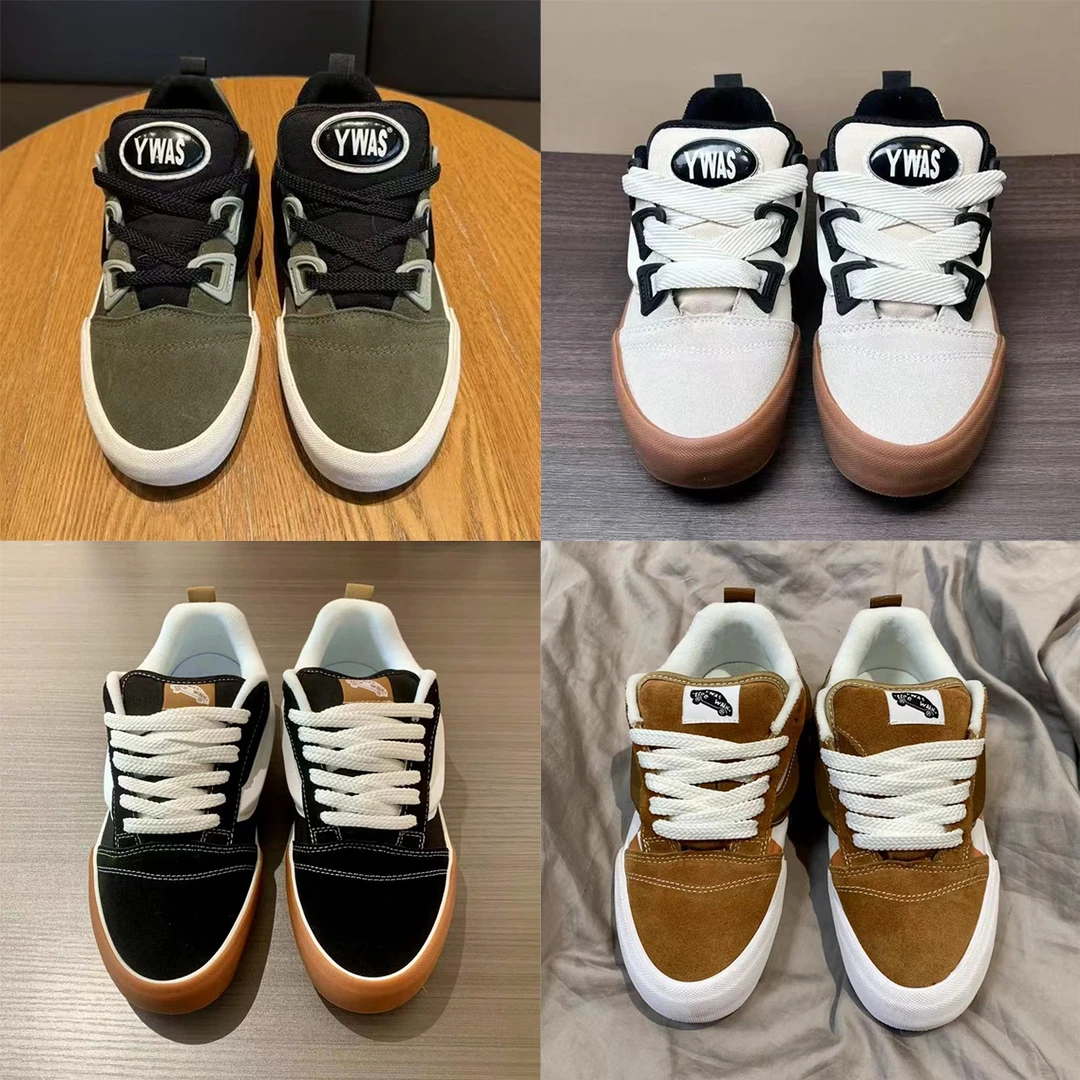 【断码面包鞋】【自主品牌平替】高品质绿黑白棕黄色板鞋休闲鞋帆布鞋