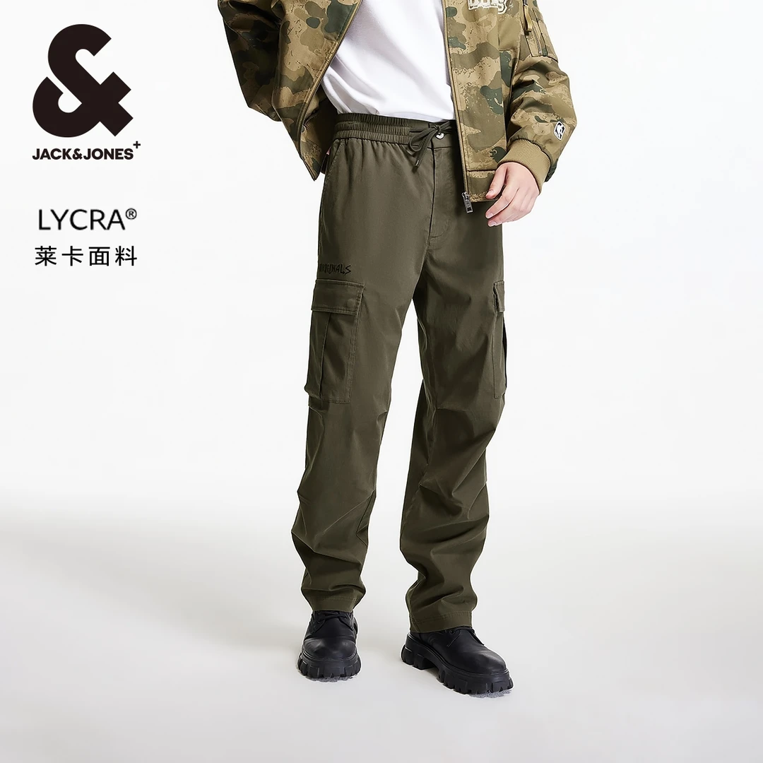 杰克琼斯秋季新款男款裤子美式高街工装裤柔软舒适宽松百搭休闲裤