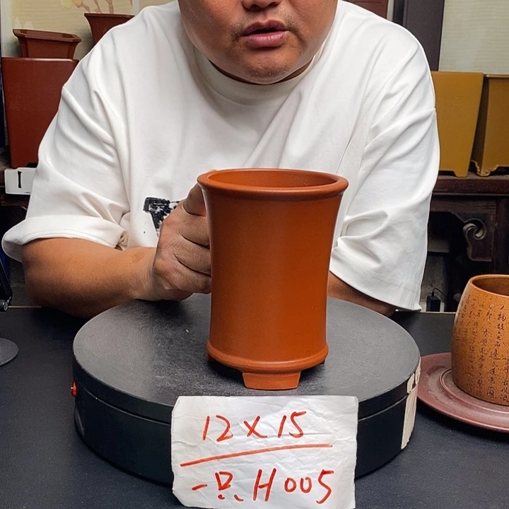 紫砂花盆货号一只H005