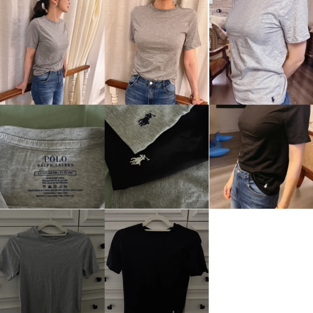 拉夫三件套夏季圆领短袖T恤女款百搭透气薄款休闲打底上衣