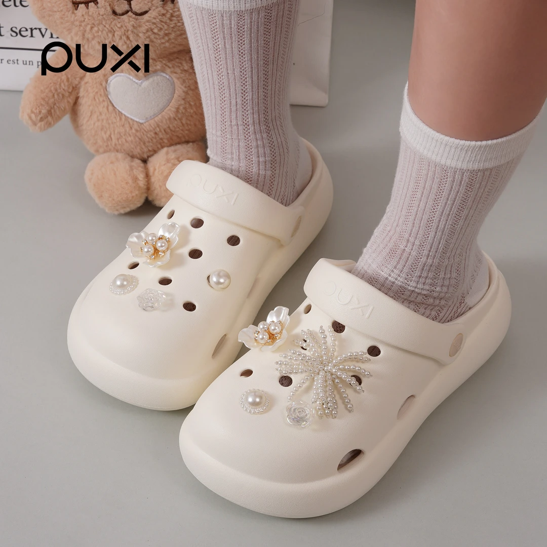 朴西飞跃洞洞鞋女厚底增高夏休闲旅游外穿拖鞋防滑透气户外沙滩鞋