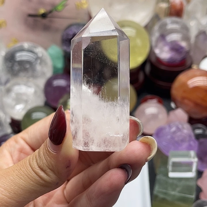 未镶嵌珠宝半成品水晶34白水晶柱高5.8宽2.4