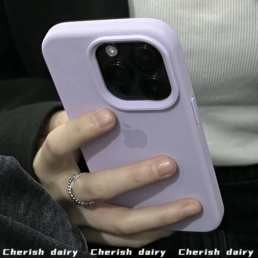 ins紫丁香适用iPhone16promax手机壳苹果液态15pro保护套14/13/12