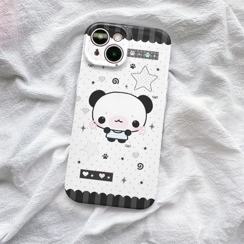 可爱星星熊猫iphone17手机壳16苹果15小米14华为13适用oppovivo女