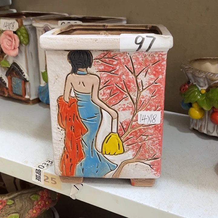 粗陶材质多肉花盆