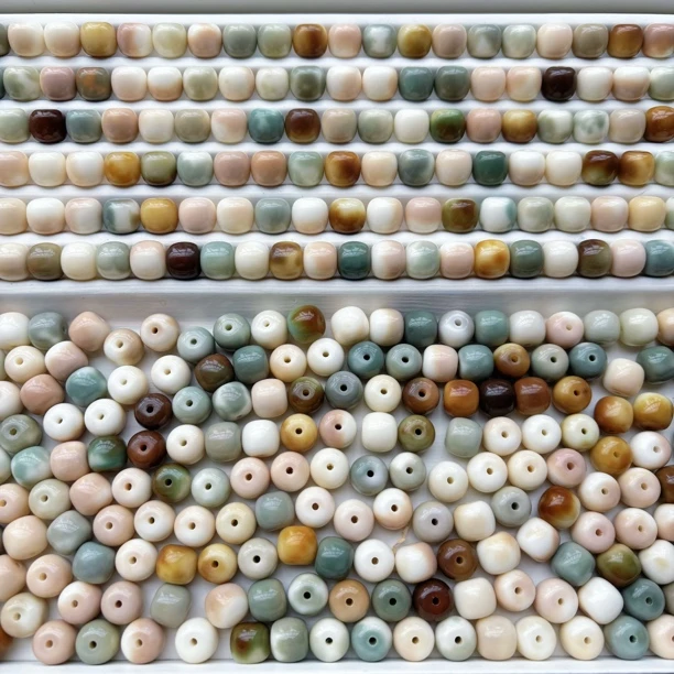 卡12小晴天桶珠 精品菩提根散珠 手串