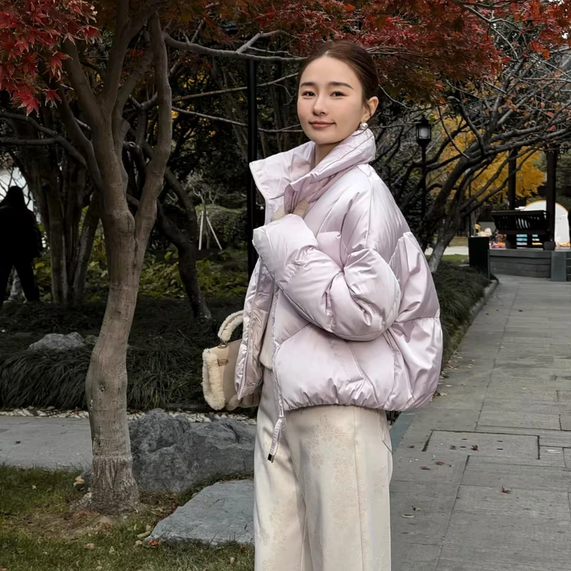 HELA AOMI “缎面羽绒”90鸭绒蓬松休闲宽松面包羽绒服CY5DC64437