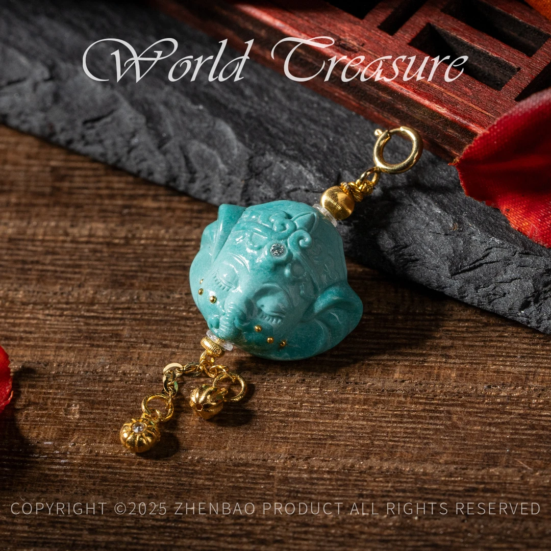 【世间臻宝】18K绿松石DIY吊坠/Q2467/多样性发一件/7