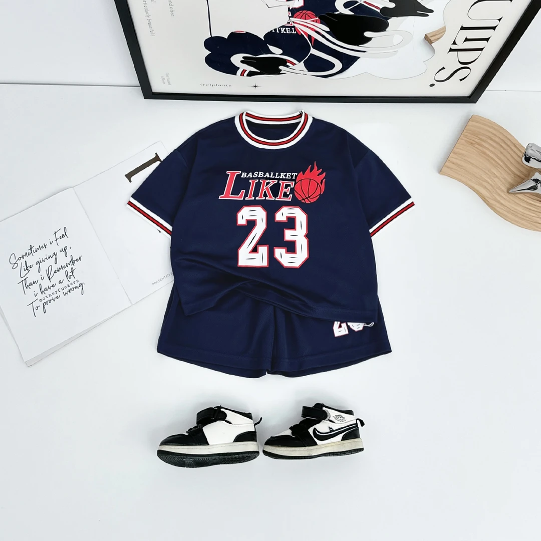 儿童夏季装套装2025新款男童篮球服两件套潮BDX25201悠悠童话童装