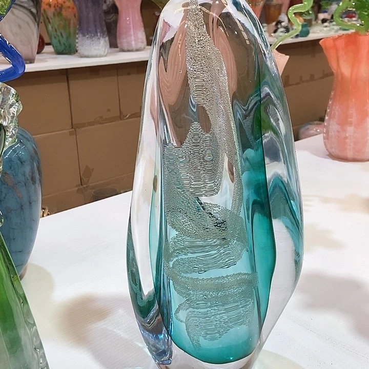 琉璃琉璃花瓶高40口20