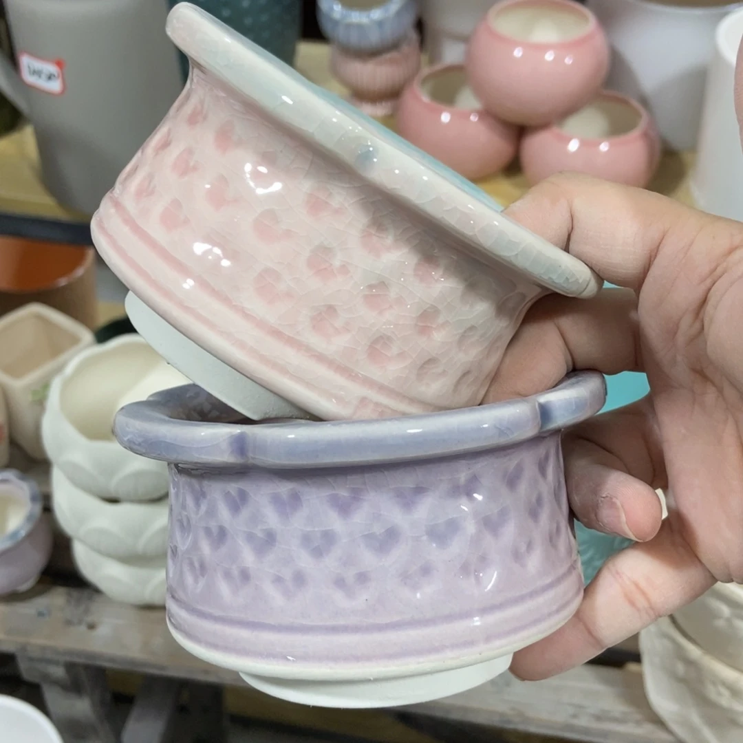 红陶高温陶瓷花盆