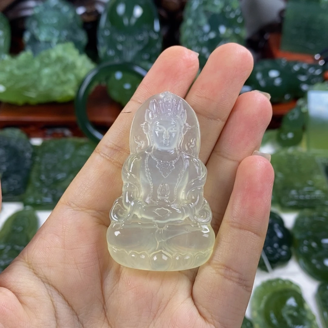 岫玉未镶嵌挂件挂件