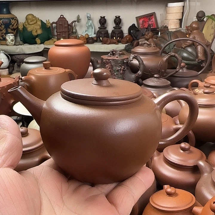 底槽青茶壶原矿紫砂全手工