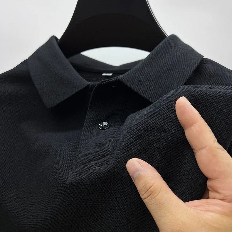 【希尼尔】短袖纯色翻领透气商务POLO衫