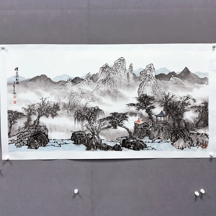 国画亲笔手绘放心去藏