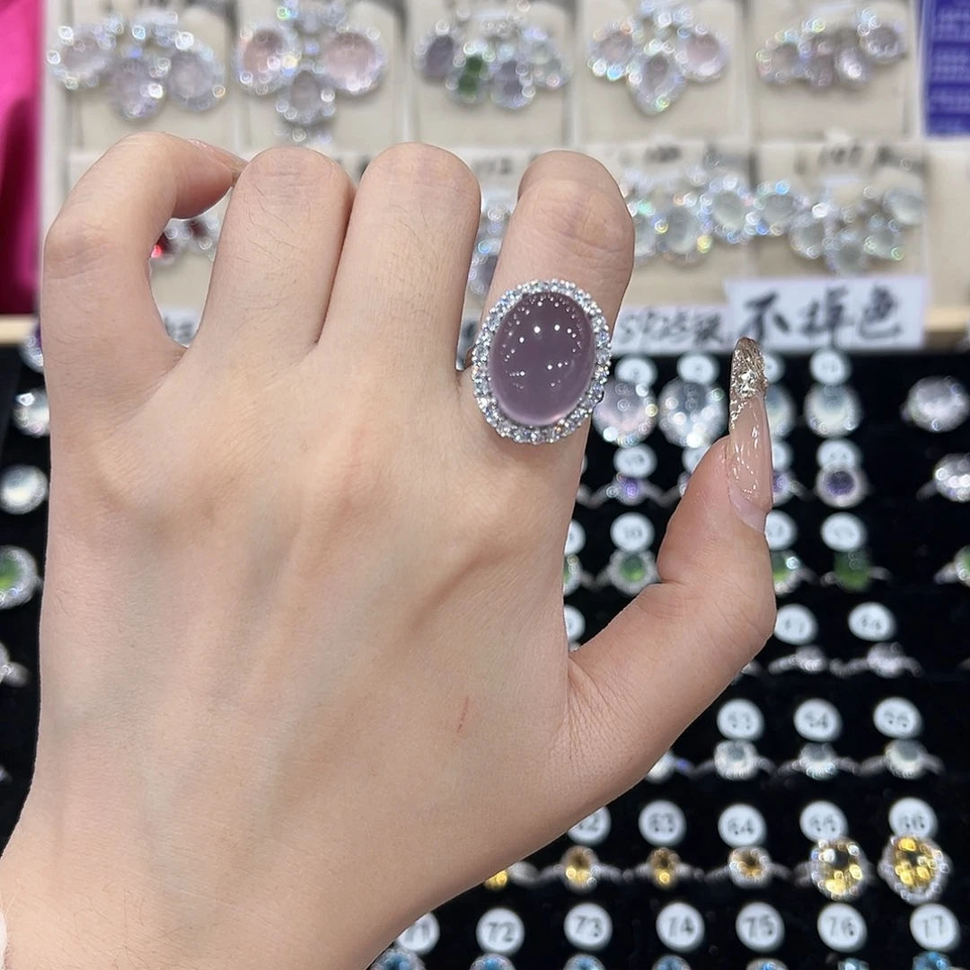 你****萤石戒指银S925镶嵌