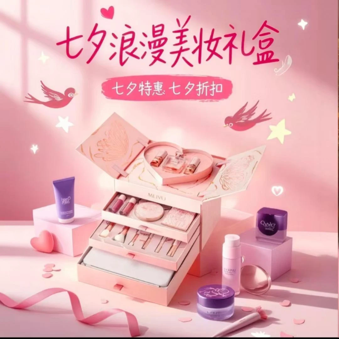 【七夕限定】兰ˡ蔲彩妆化妆品套装情人节七夕礼物送女朋友老婆礼盒