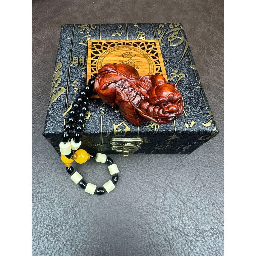 906【貔貅】紫檀手把件sx906（无礼盒）