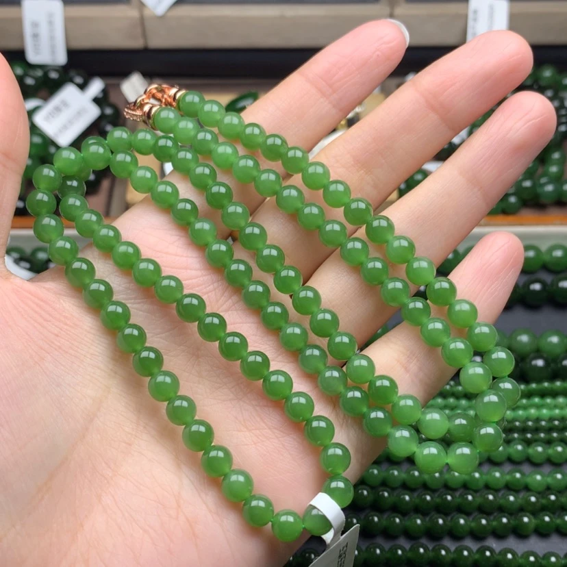 【闪购商品】颈饰未镶嵌和田玉（碧玉）超*6