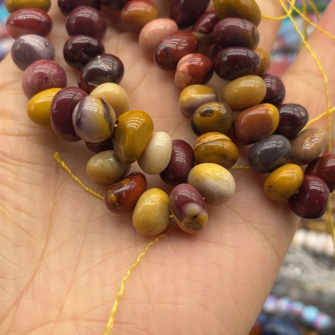 玛瑙/玉髓珠宝半成品未镶嵌蛋黄石随行一条