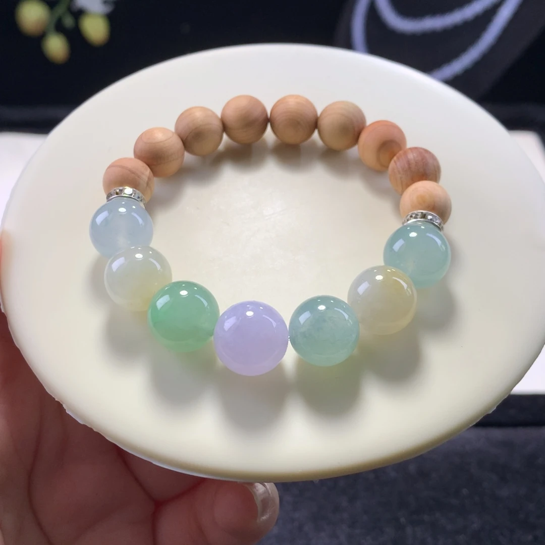 翡翠未镶嵌手串卡12特价串