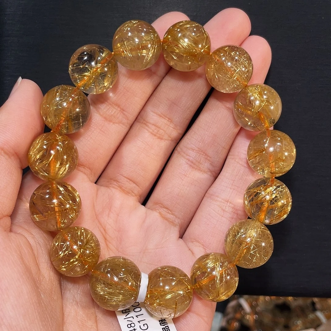 发晶手链未镶嵌高品发晶14.7mmm