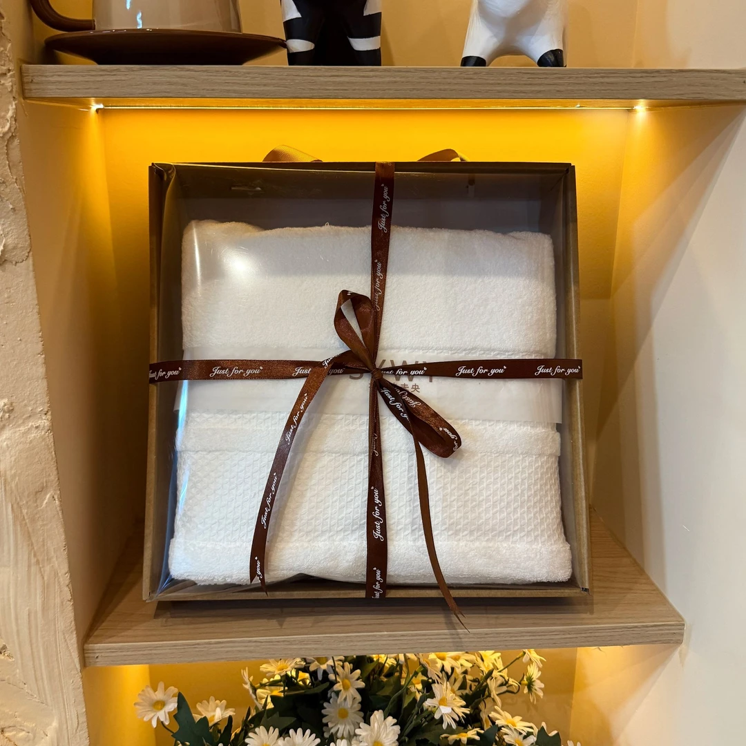 OCTOBER NO OVER/拾月未央M【浴巾礼盒装】白80*160cm纯棉塔曼浴巾