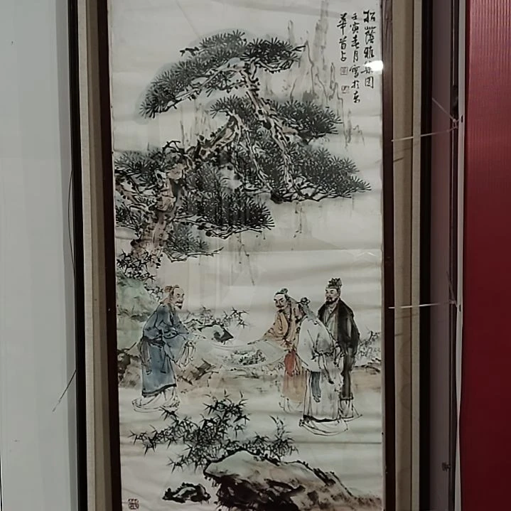 书法黄首占老师手绘作品（松荫雅集图）1