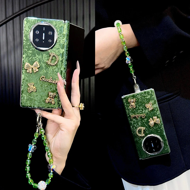 适用华为matex5手机壳mateX7折叠屏中轴新款x6典藏版x3创意皮纹女