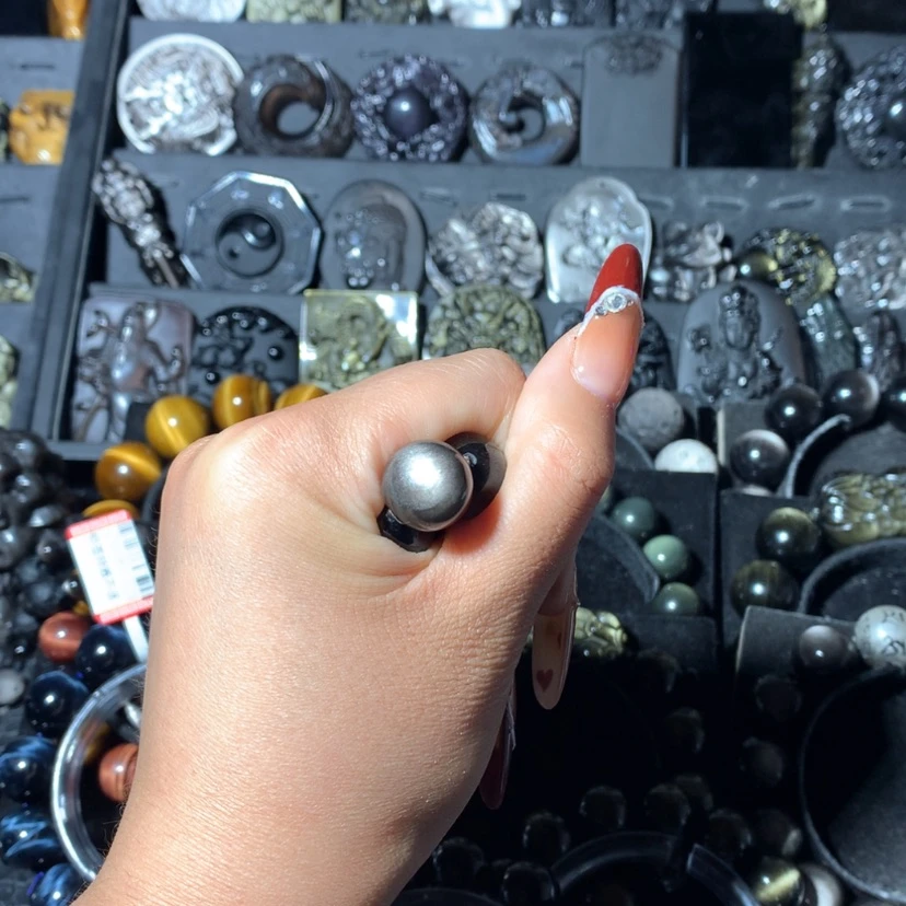 【闪购商品】黑曜岩珠宝奇石未镶嵌沧**蝣