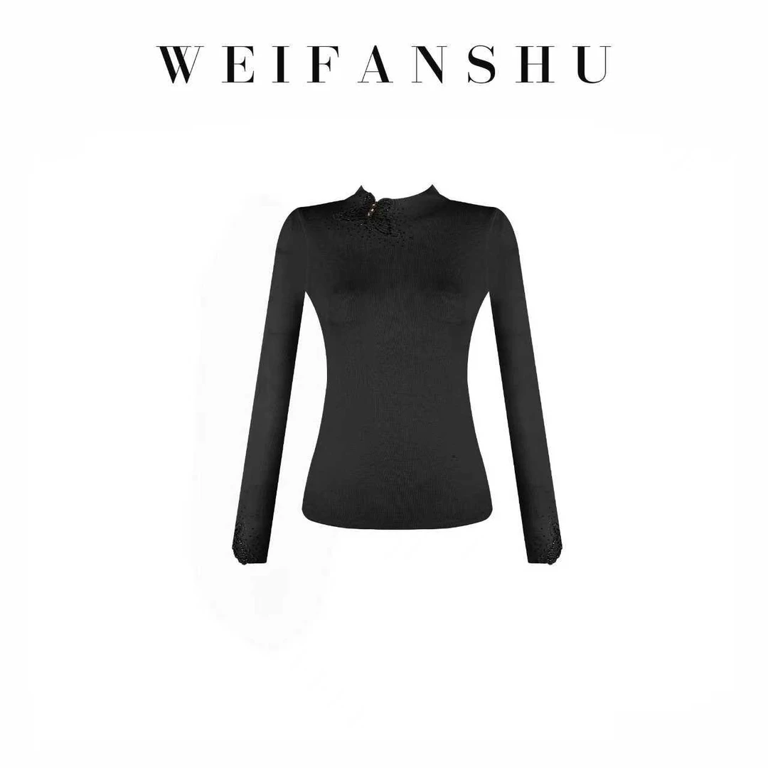 WEIFANSHU/魏凡舒【阳光热恋】秋冬新款简约气质百搭收腰显瘦上衣