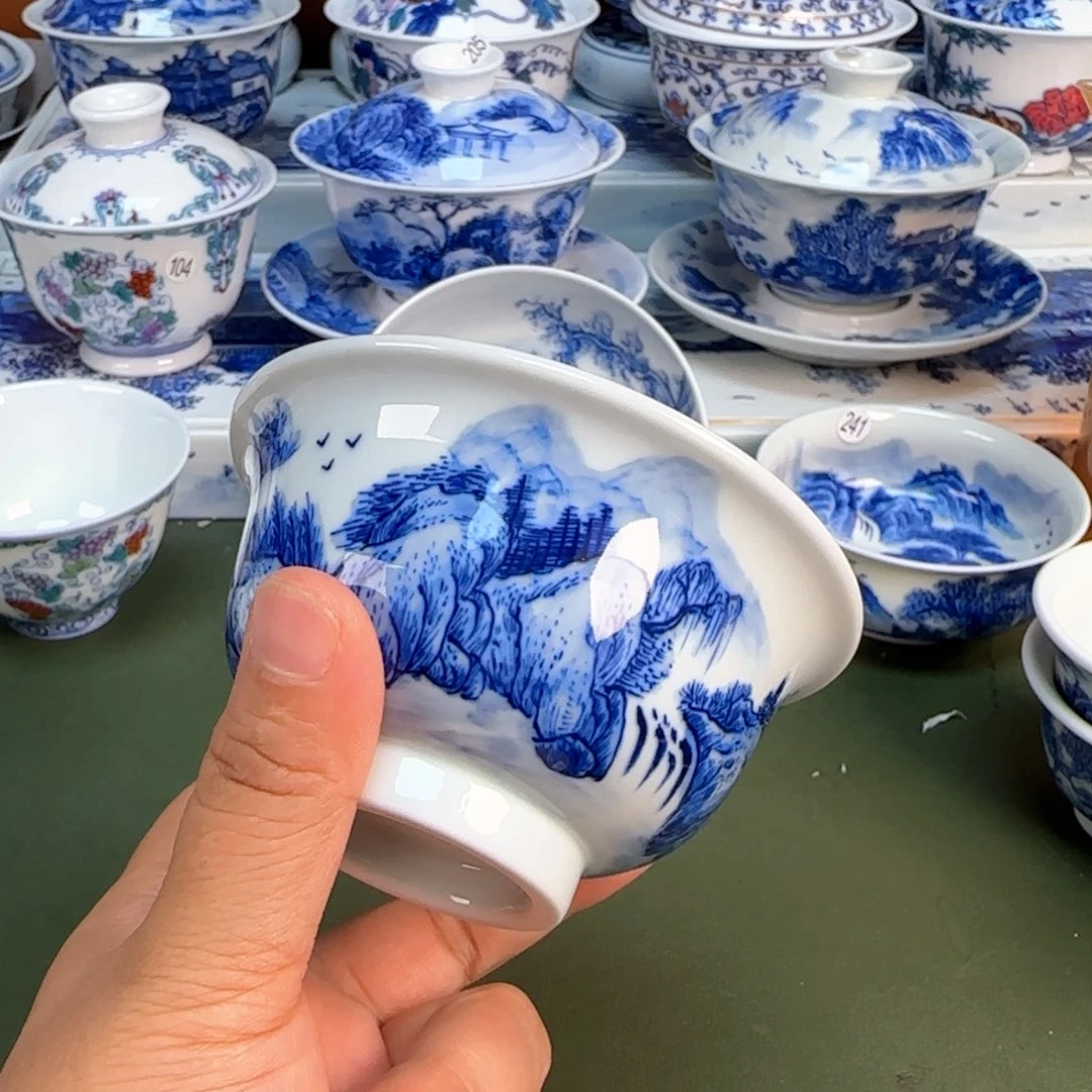 景德镇纯手绘茶具圆圆251